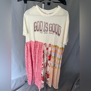 Multicolor Patchwork Maxi Dress(patterns may vary)